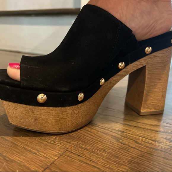 Axel Salto Black and Brown Studded Mules - Picture 8 of 8